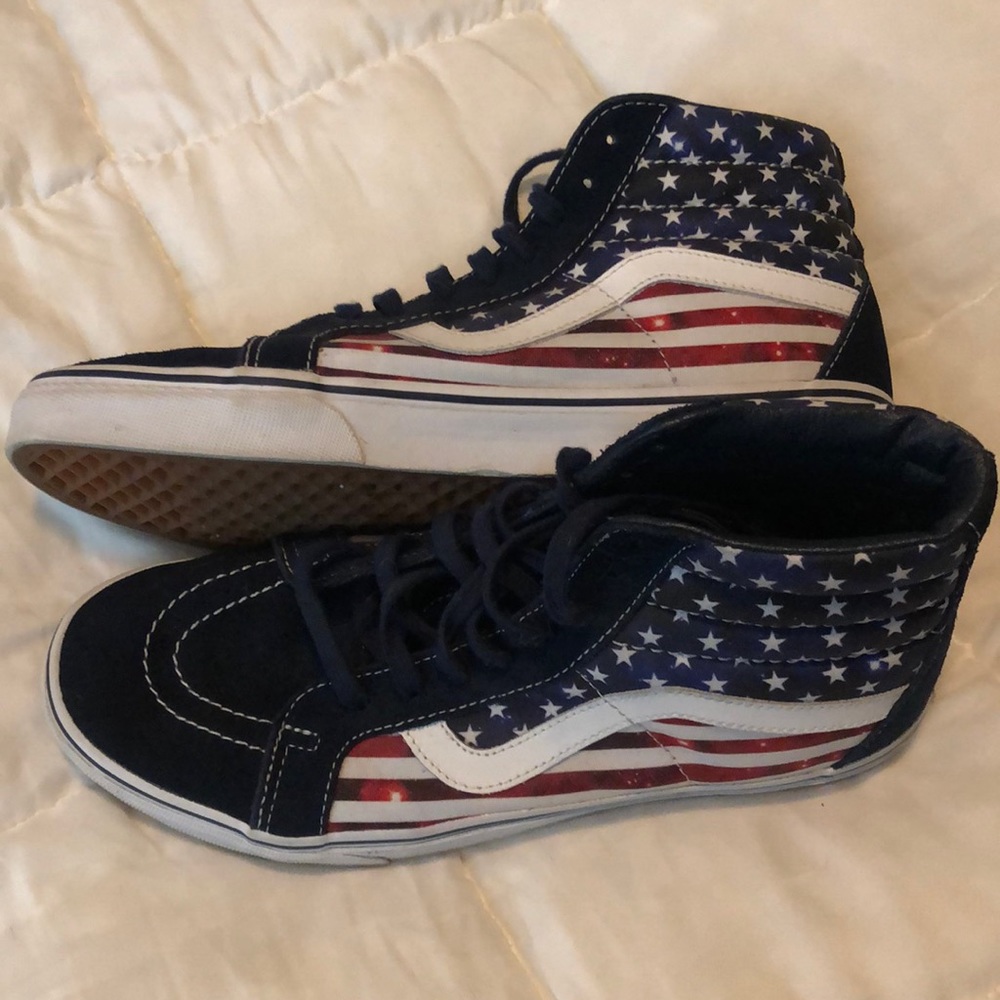 VANS - Patriotic American flag -Mens Size 10